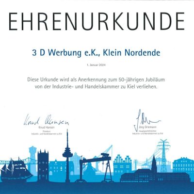 Urkunde (002) Urkunde 3 D Werbung